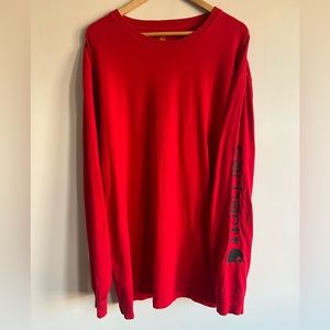 Carhartt Bold Red Long Sleeve Tee